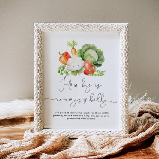 Poster Jardin de légumes quelle taille est le jeu ventre 