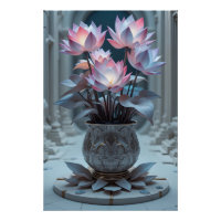 Jardin de Lotus à fleurs d'éther