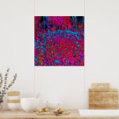 Poster Jardin de lys magenta fleur pourpre psychédélique (Cuisine)