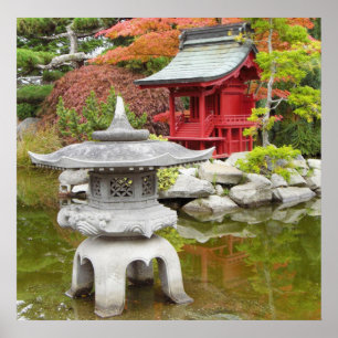 Poster Jardin de méditation étonnant