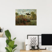 Poster Jardin de Monet à Argenteuil par Claude Monet (Bureau à domicile)