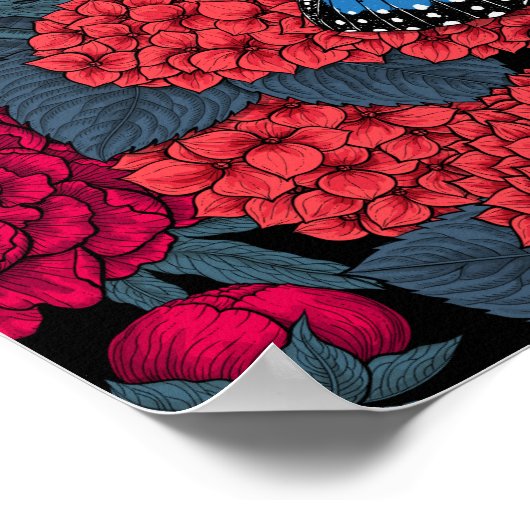 Poster Jardin de morpho bleu (Coin)