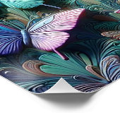 Poster Jardin de papillons iridescent (Coin)