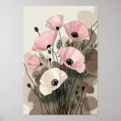 Poster Jardin de Pavots Murmurants (Devant)