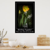 Poster Jardin de printemps de Tulipe travaillant ensemble (Cuisine)