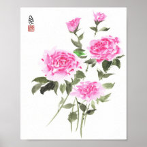 Jardin de roses délicates