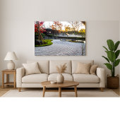 Poster Jardin de sable avec des modèles japonais