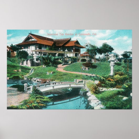 Poster Jardin de thé japonaisCoronado, Californie (Devant)