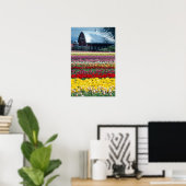 Poster jardin de tulipes, comté de Skagit, (Bureau à domicile)