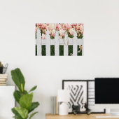 Poster Jardin de tulipes roses hollandaises (Bureau à domicile)