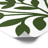 Poster Jardin de vrilles Vert Feuillage floral (Coin)