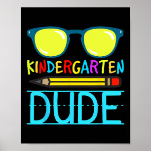 Poster Jardin D'Enfants Mec Amusant Premier Jour Retour À
