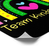 Poster Jardin D'Enfants S'Amuser Retour À L'École Rainbow (Coin)