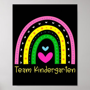 Poster Jardin D'Enfants S'Amuser Retour À L'École Rainbow