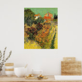 Poster Jardin derrière une Maison. Vincent van Gogh. (Cuisine)