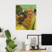 Poster Jardin derrière une Maison. Vincent van Gogh. (Bureau à domicile)
