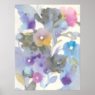 Poster Jardin des bijoux   Pétales pastel violet