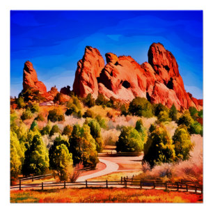 Poster Jardin des dieux Colorado Springs
