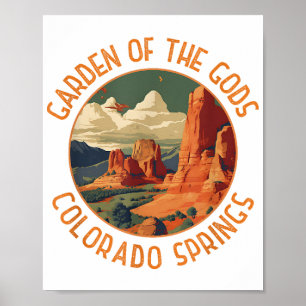 Poster Jardin des dieux Colorado Springs détendu Cir
