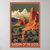 Jardin des Dieux Colorado Springs Voyage Vintage