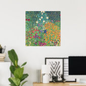 Poster Jardin des fleurs Gustav Klimt (Bureau à domicile)