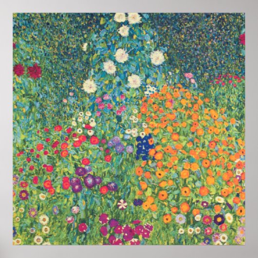 Poster Jardin des fleurs Gustav Klimt (Devant)