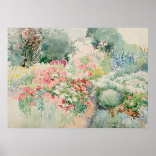 Poster Jardin des fleurs par Theodore Earl Butler