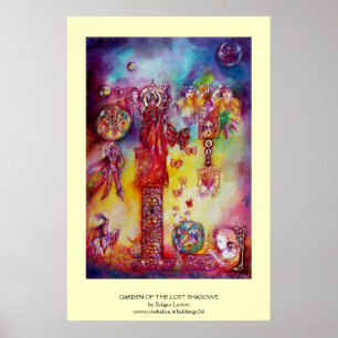 POSTER JARDIN DES OMBRES PERDUES, DES FAERY ET DES PAPILL
