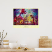 POSTER JARDIN DES OMBRES PERDUES - DRAGON ROUGE VOL (Cuisine)