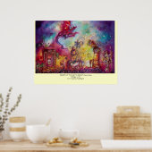 POSTER JARDIN DES OMBRES PERDUES - DRAGON ROUGE VOL (Cuisine)