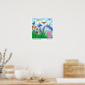 Poster Jardin des papillons (Cuisine)