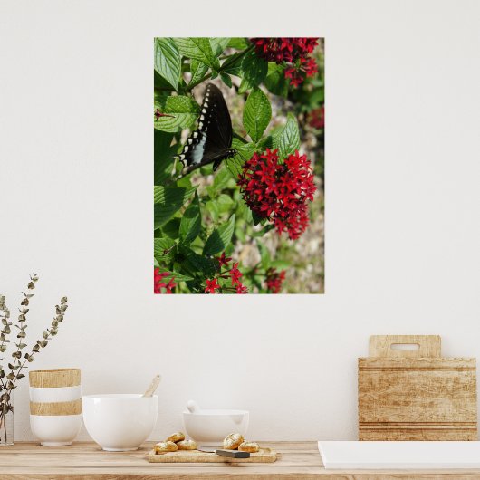 Poster Jardin des papillons (Cuisine)