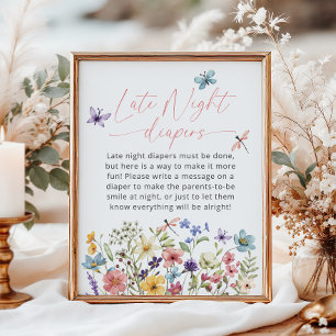 Poster Jardin des papillons fleurs sauvages Diapositives