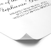 Poster Jardin d'été Aquarelle Floral Mariage Réservé (Coin)