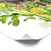 Poster Jardin d'été avec papillons (Coin)