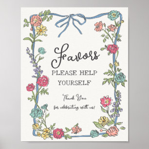 Poster Jardin d'été Fête florale éclatante Faveurs