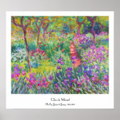 Poster Jardin d'Iris à Giverny Claude Monet cool, vieux, (Devant)