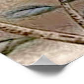 Poster Jardin d'or métallique Chinoiserie avec oiseaux ch (Coin)