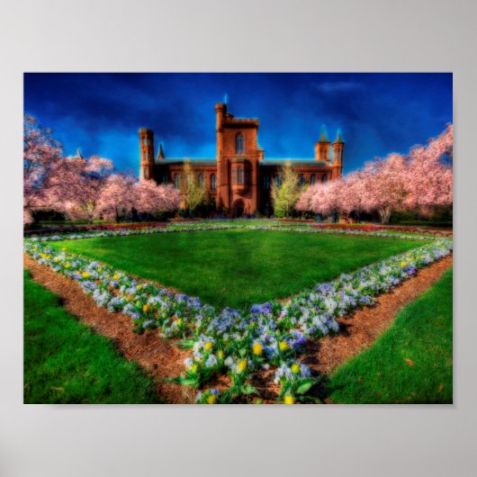 Poster Jardin du château de Smithsonian Les fleurs de cer (Devant)