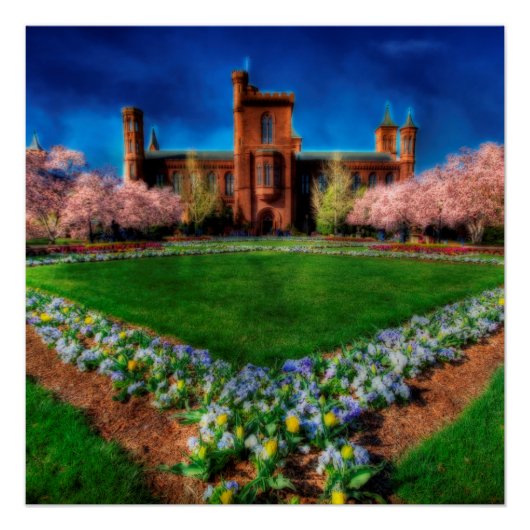 Poster Jardin du château de Smithsonian Les fleurs de cer (Devant)