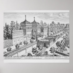 Poster Jardin du duc de Parme sur la colline de Palatine,