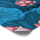 Poster Jardin du lotus nocturne (Coin)