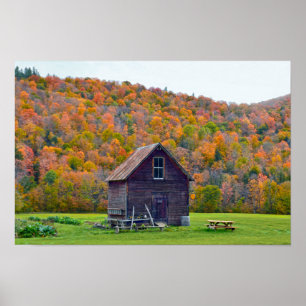 Poster Jardin du Vermont en automne