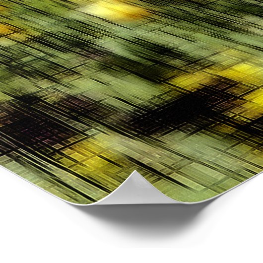 Poster Jardin effet numérique de style "impression" (Coin)