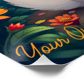 Poster Jardin Fantaisiste du Chat Blanc (Coin)