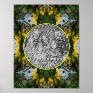 Poster Jardin Fleur Birdhouse Créez votre propre photo