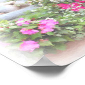 Poster Jardin Fleur Jardin Aquarelle Peinture (Coin)