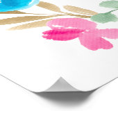 Poster Jardin fleur sauvage prairie bienvenue graduation (Coin)