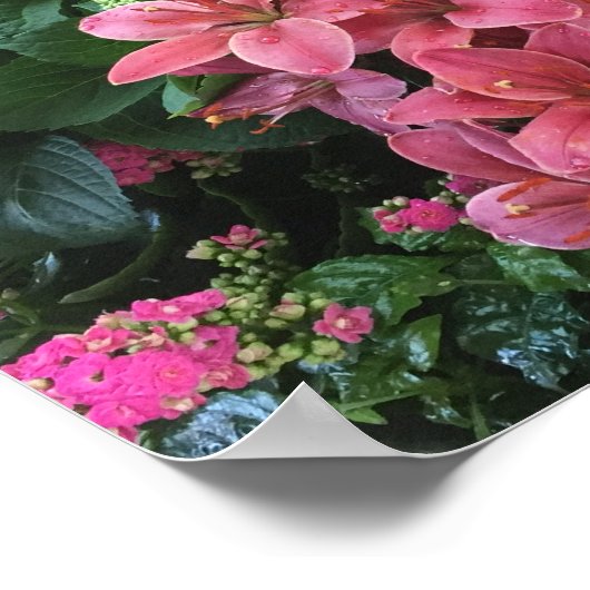 Poster Jardin fleuri (Coin)