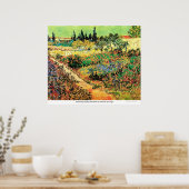 Poster Jardin fleuri avec sentier par Vincent van Gogh (Cuisine)